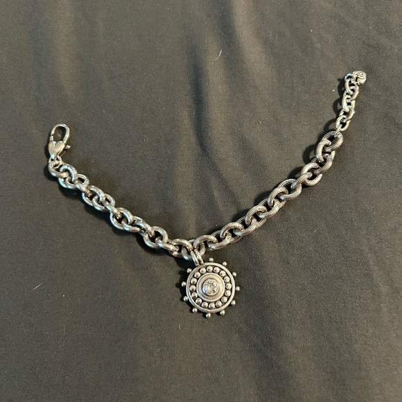 BRIGHTON women's pebble dot medali chain bracelet in silver. Worn once. - Picture 4 of 4